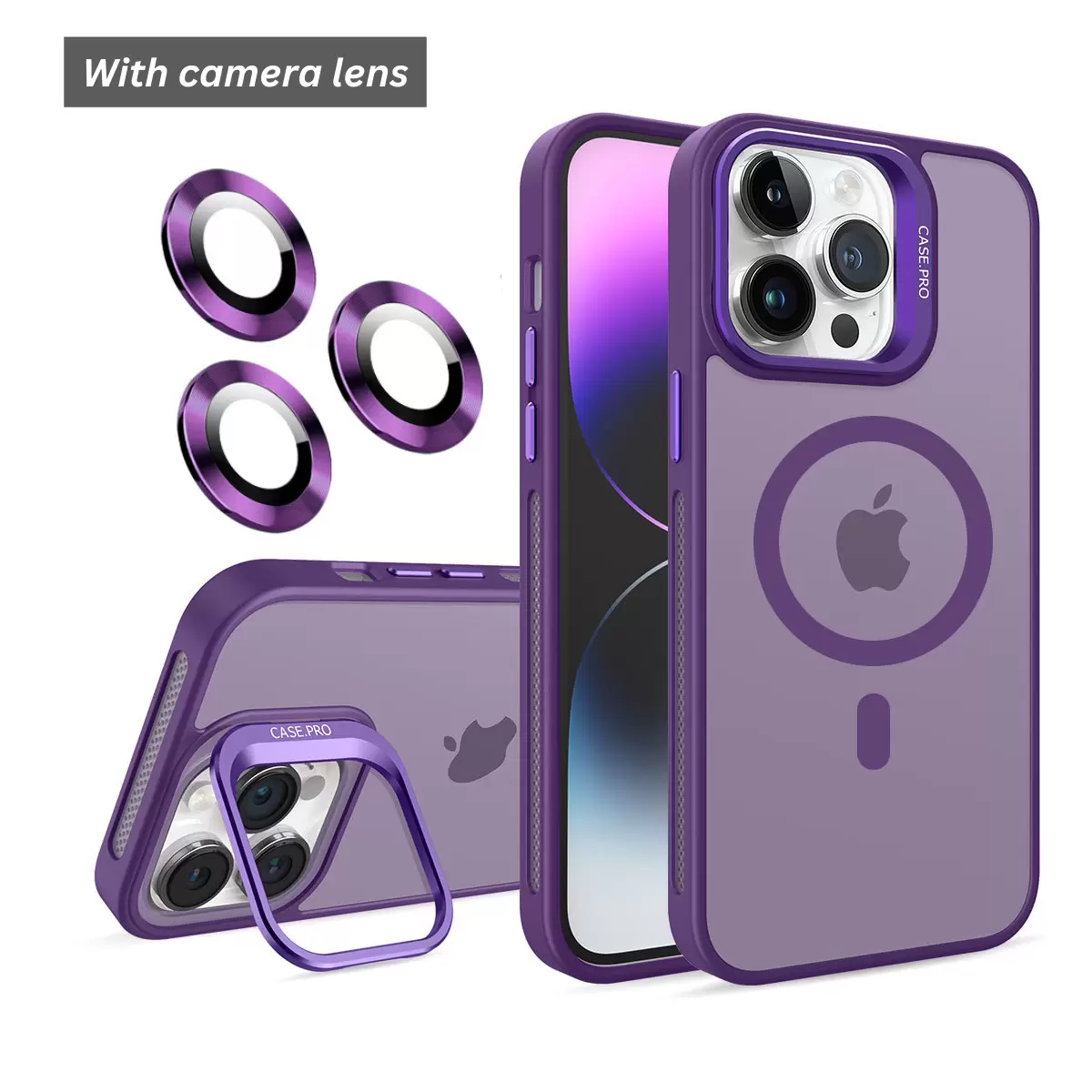 iPhone 16 Pro Max MagSafe Smoke Camera Stand Dark Purple