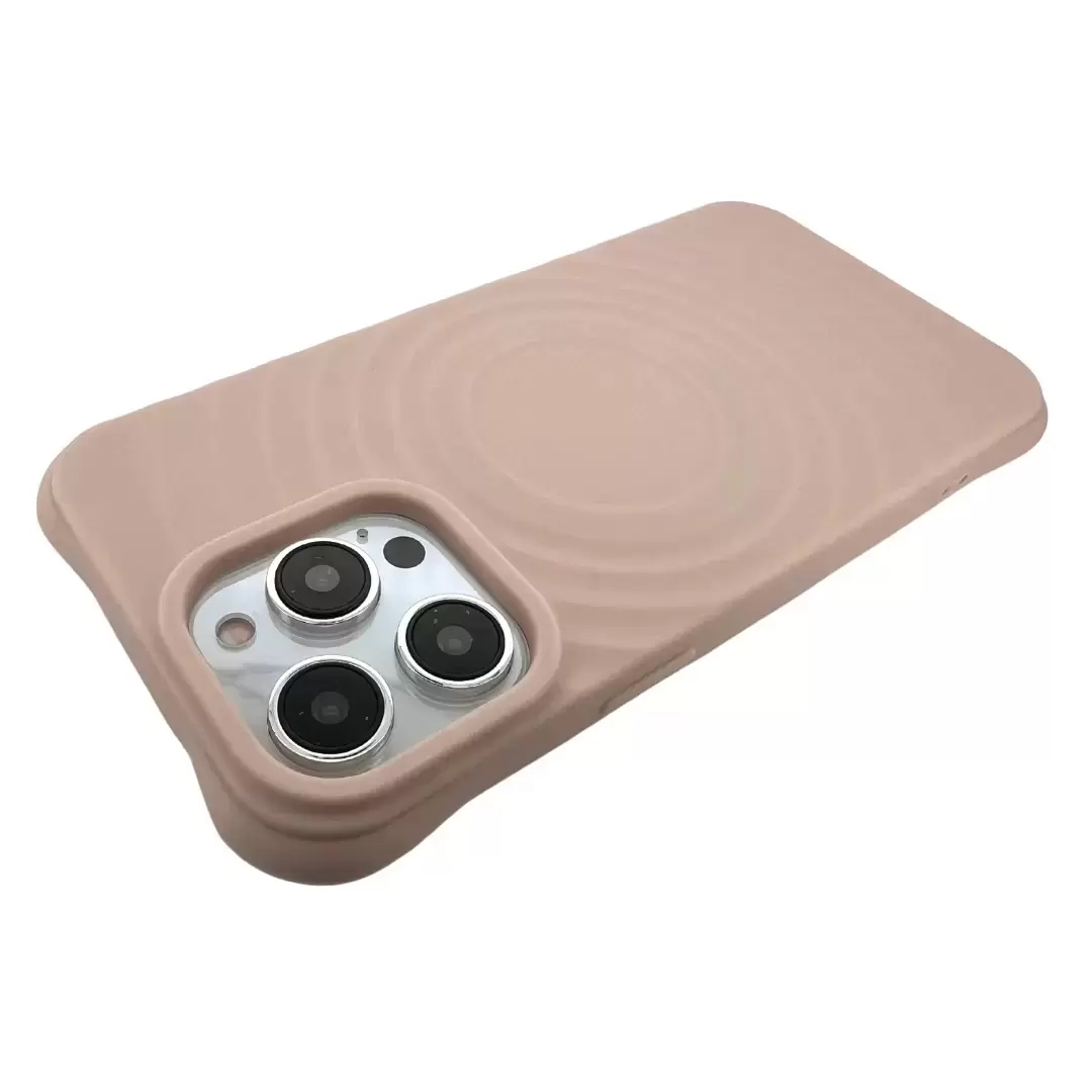 iPhone 15 Pro/iPhone 14 Pro Magsafe Water Ripple Tpu Case Pink