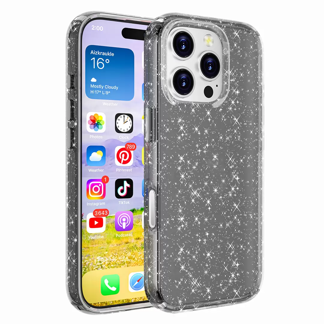 iPhone 11 Pro Max Fleck Glitter Case Black