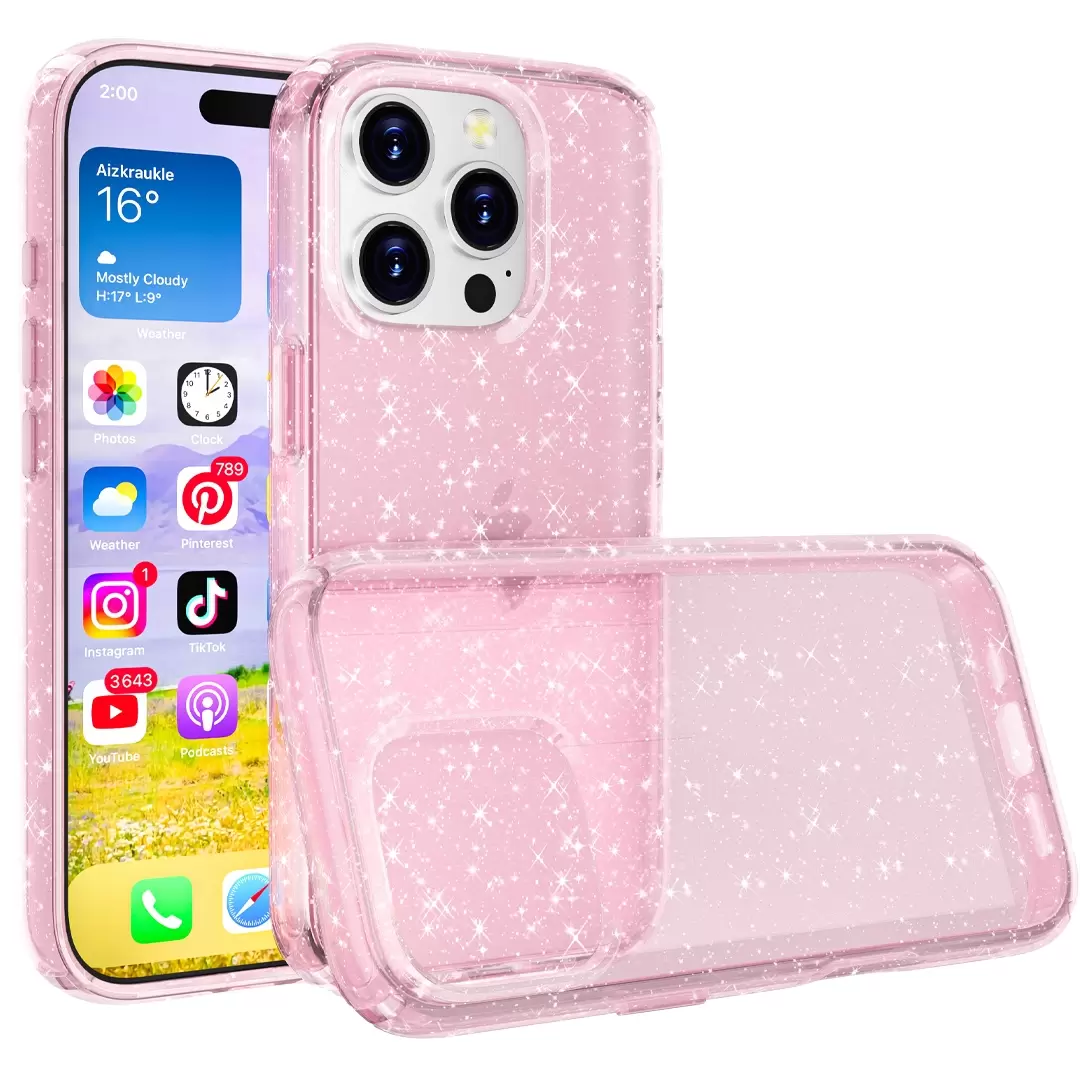 iPhone 11 Pro Max Fleck Glitter Case Pink