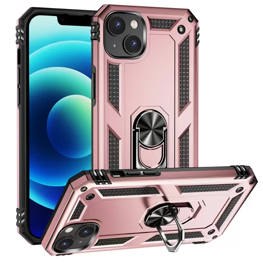 iPhone 13 Pro Max/iPhone 12 Pro Max 2in1 Ring Case Rose Gold