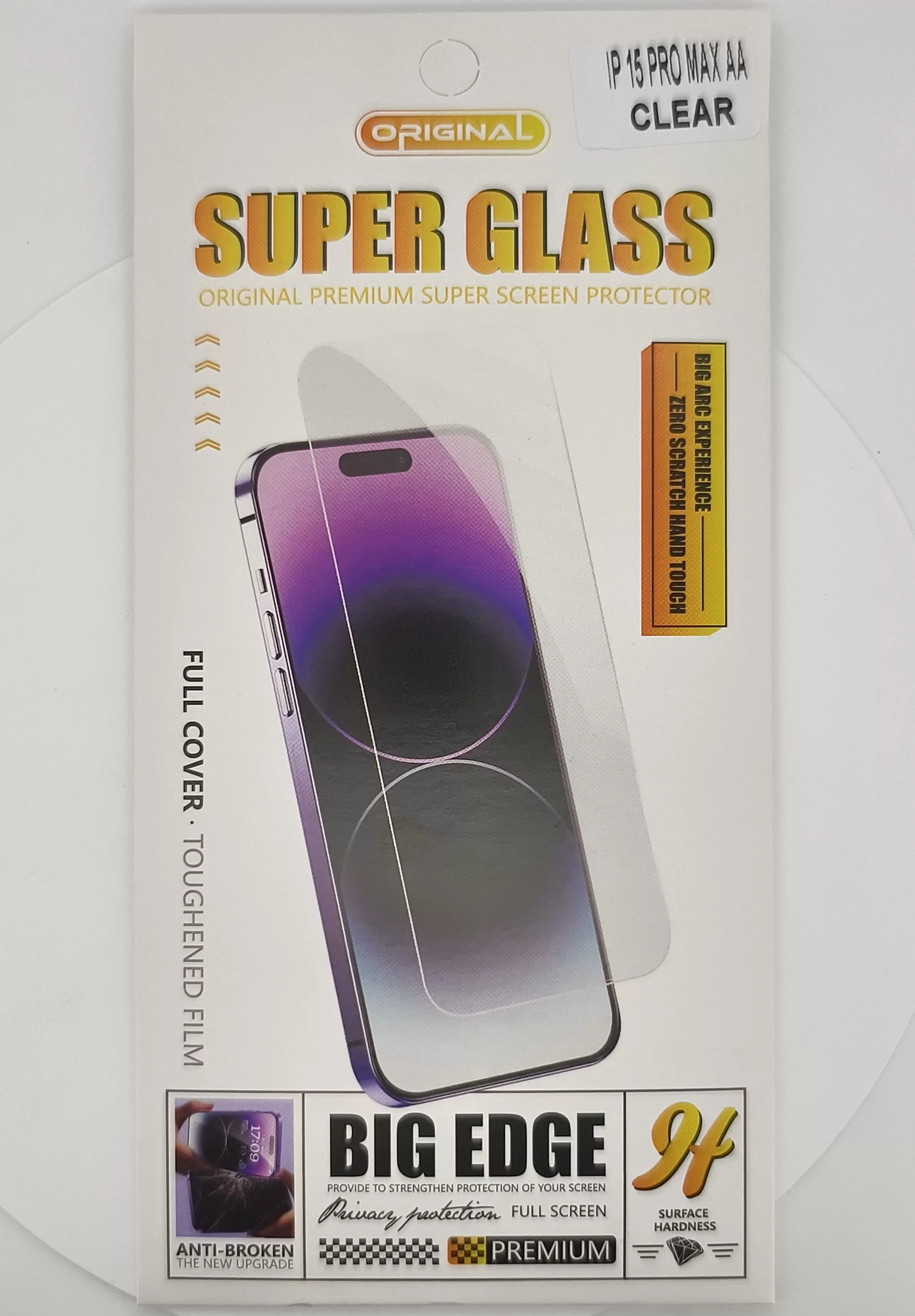 iPhone 15 Pro Max Clear Tempered Glass Eco LB