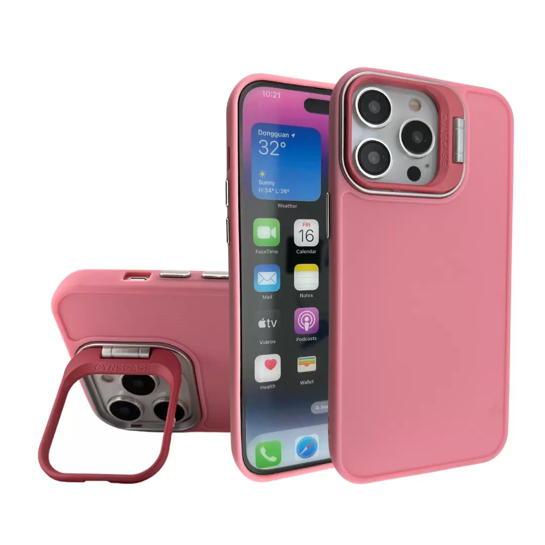 iPhone 13 Pro Max/iPhone 12 Pro Max Camera Stand Eco Case Pink