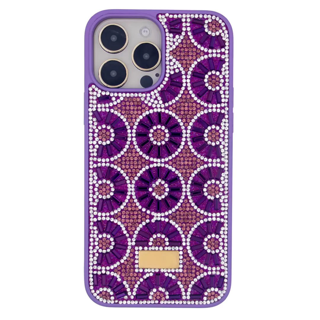 iPhone 16 Diamond sparkling case Dark Purple