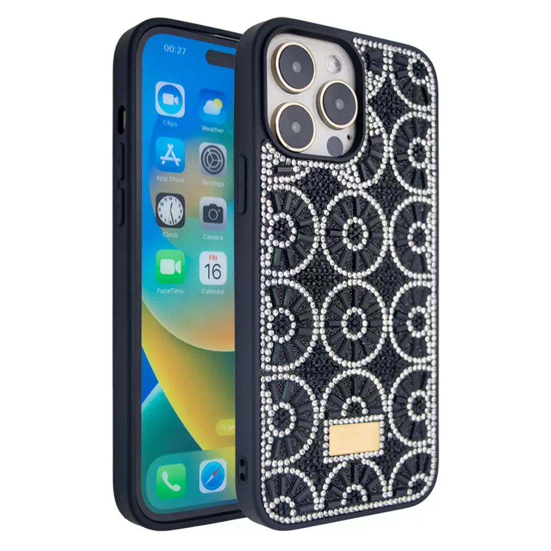 iPhone 16 Pro Max Diamond sparkling case Black