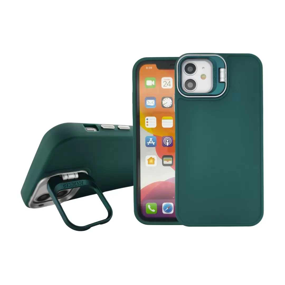 iPhone 11 Camera Stand Eco Case Dark Green