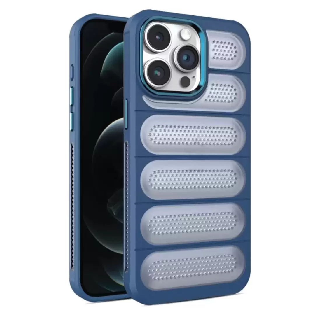 iPhone 16 Pro Mesh Cooling Case Dark Blue