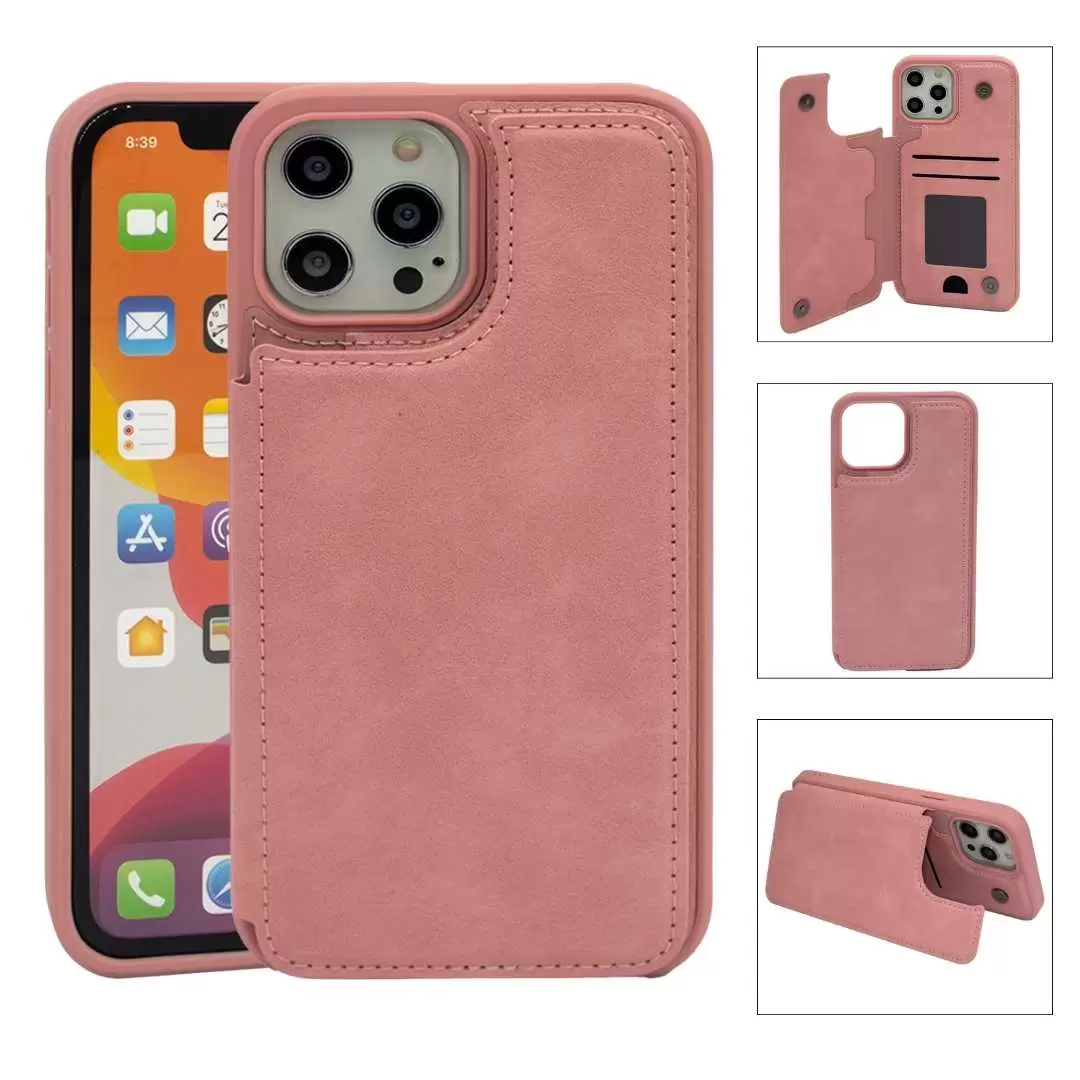 iPhone 14 Pro Card Holder Case Rose Gold