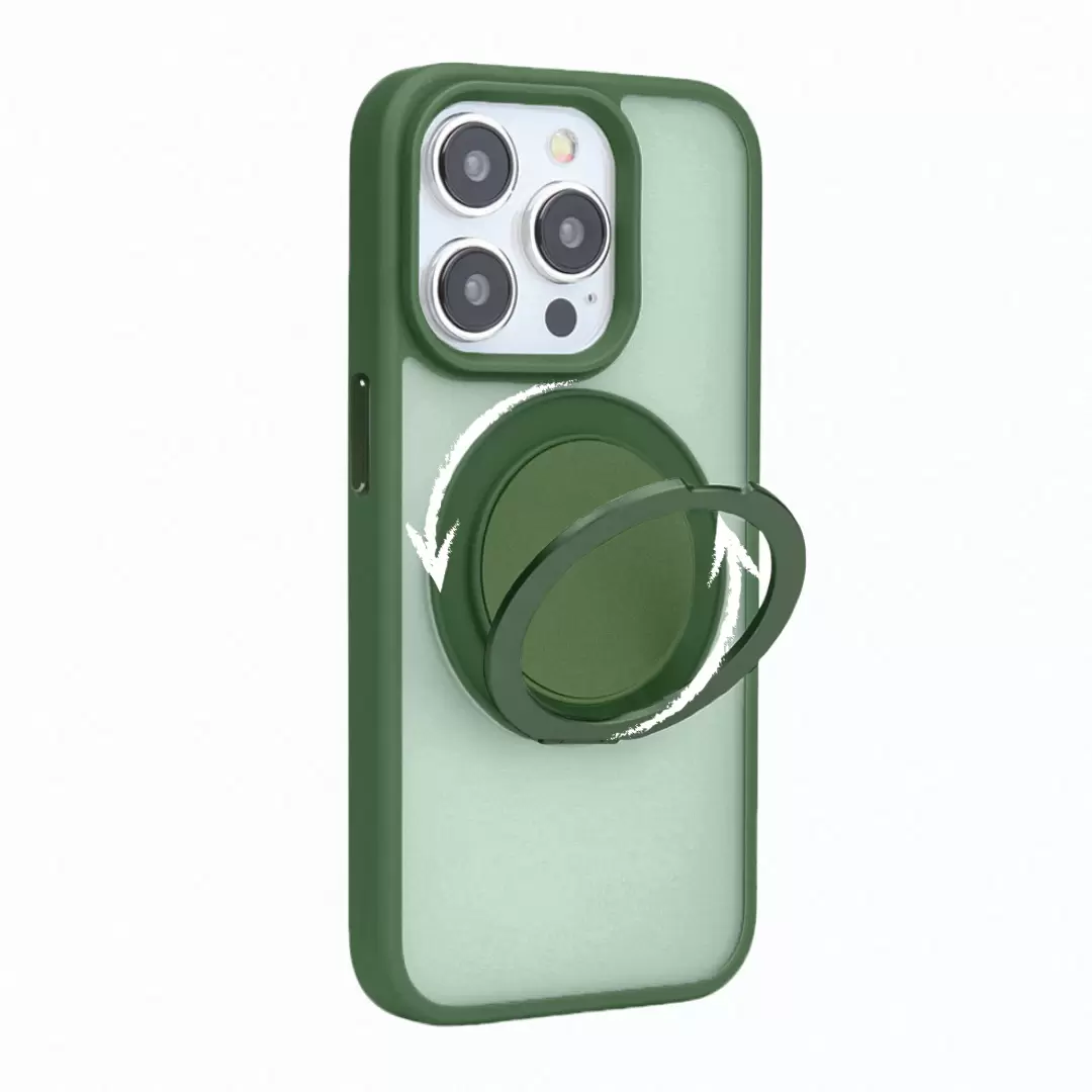 iPhone 16 Plus MagSafe Cam Smoke Rotating Kickstand Green