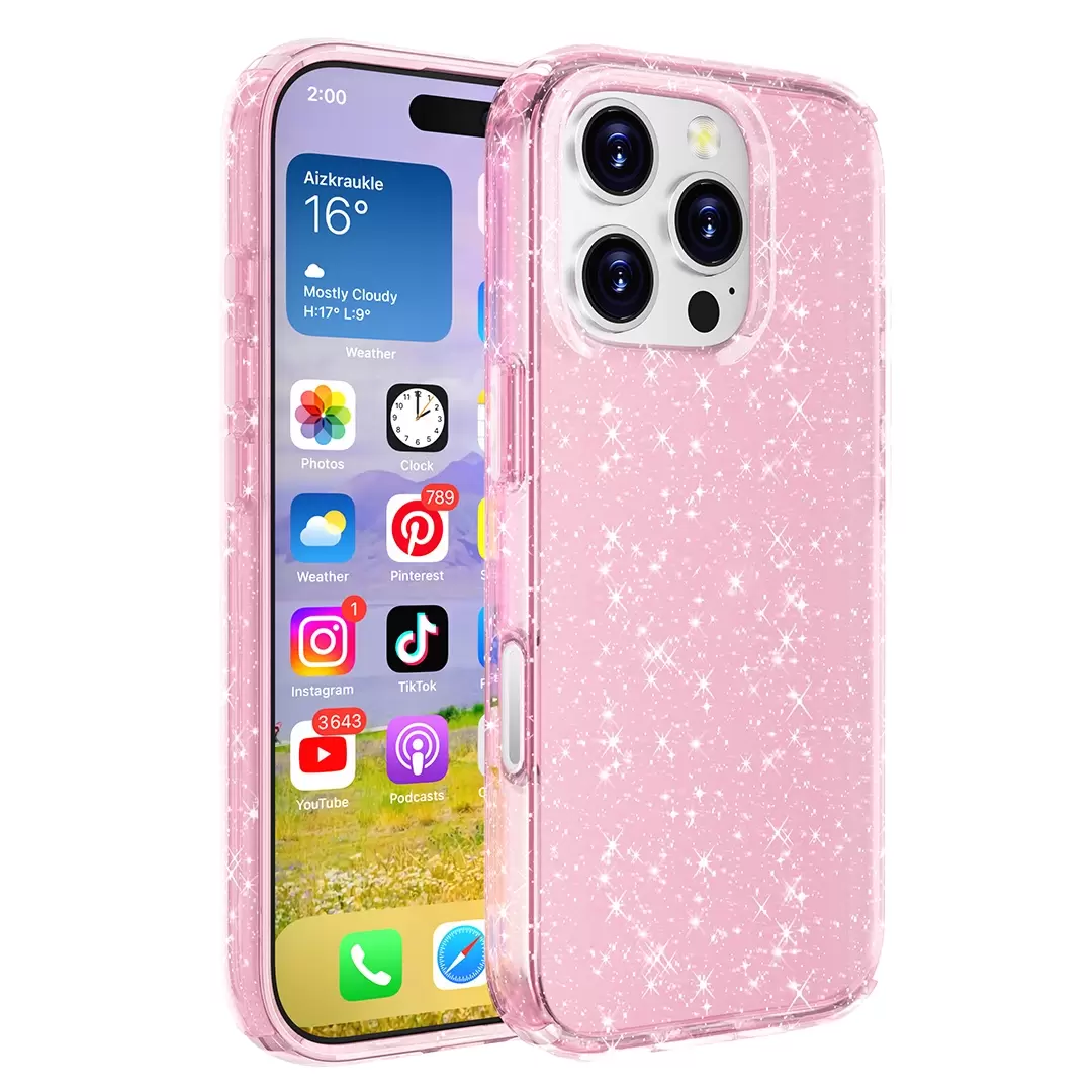 iPhone 12 Mini (5.4) Fleck Glitter Case Pink