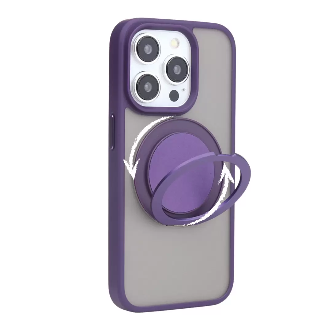 iPhone 16 MagSafe Cam Smoke Rotating Kickstand Dark Purple