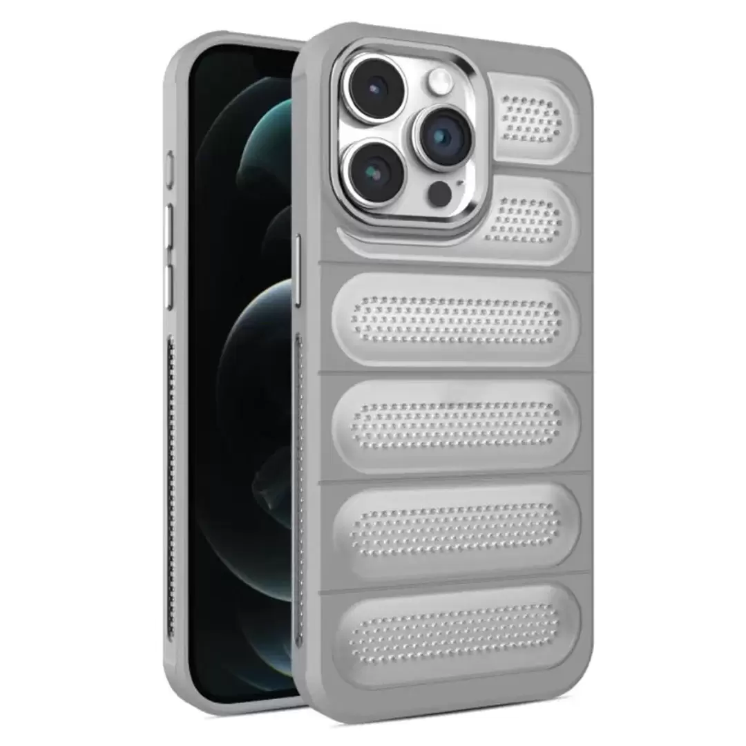 iPhone 15 Plus/iPhone 14 Plus Mesh Cooling Case Gray