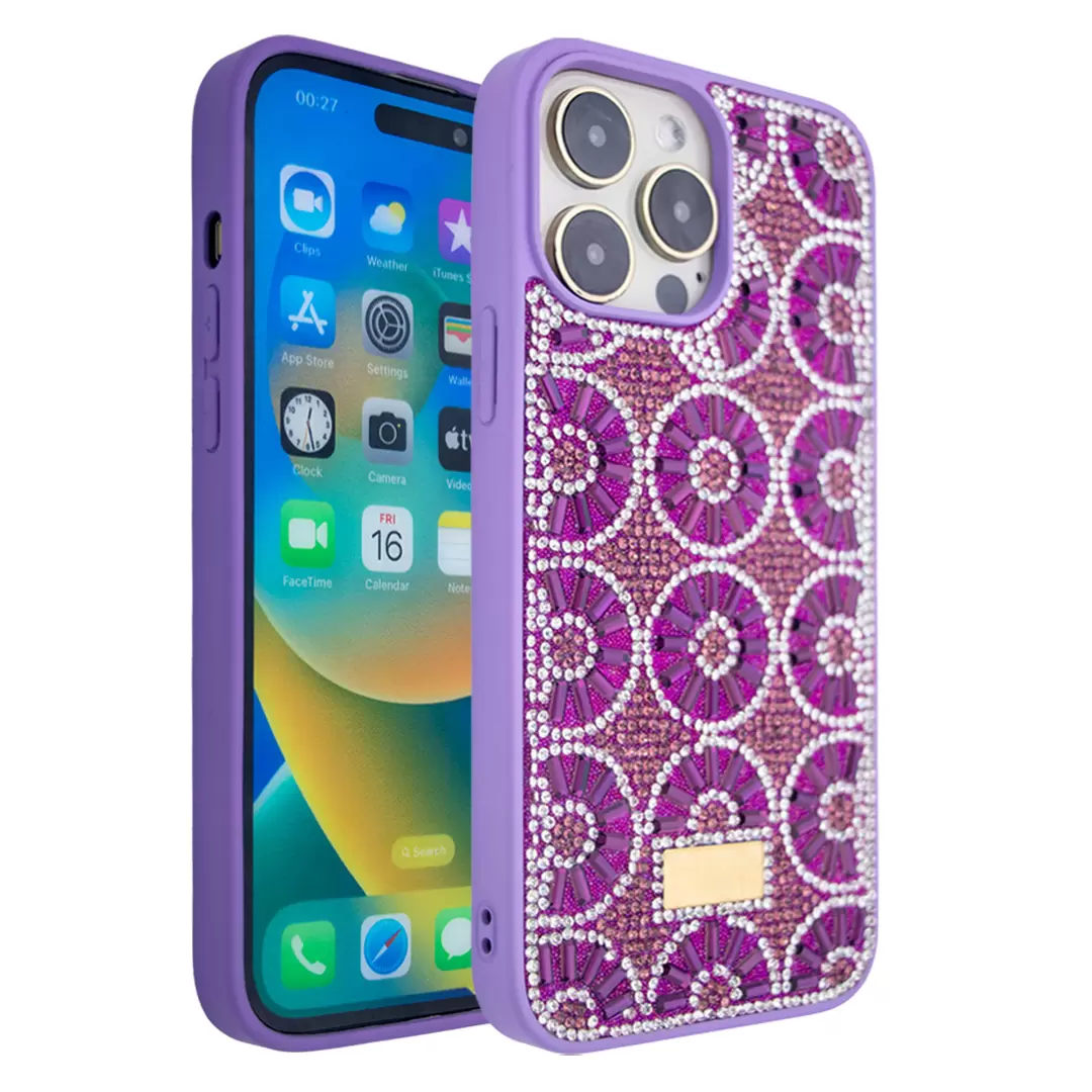 iPhone 16 Diamond sparkling case Dark Purple