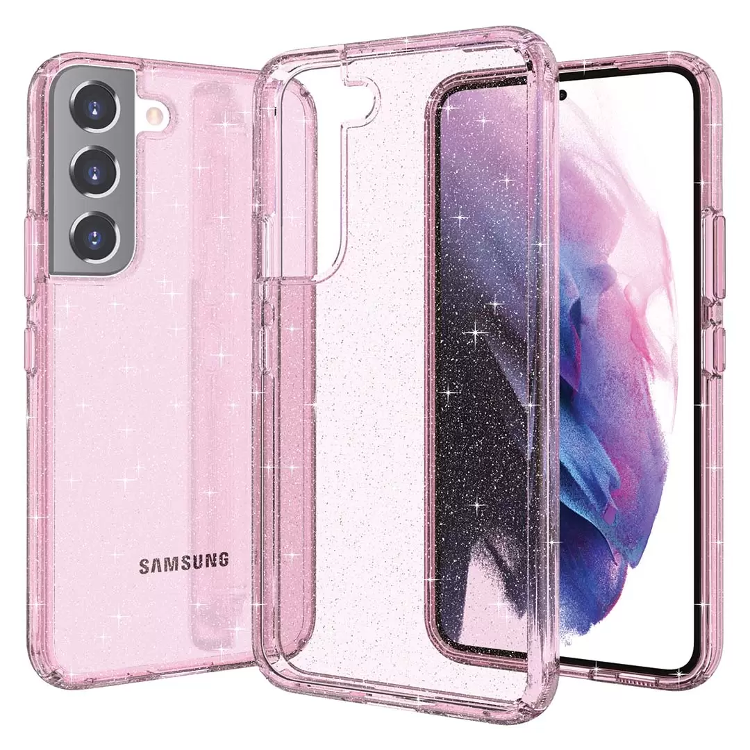 Samsung Galaxy S22 Plus Fleck Glitter Case Pink