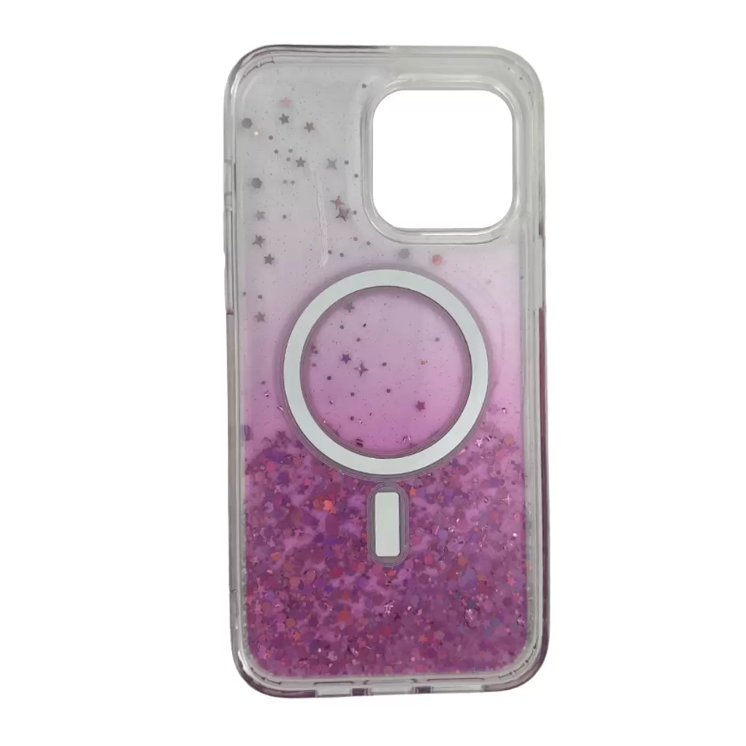 iPhone 15/iPhone 14/iPhone 13 Bling MagSafe Twotone Eco Pink