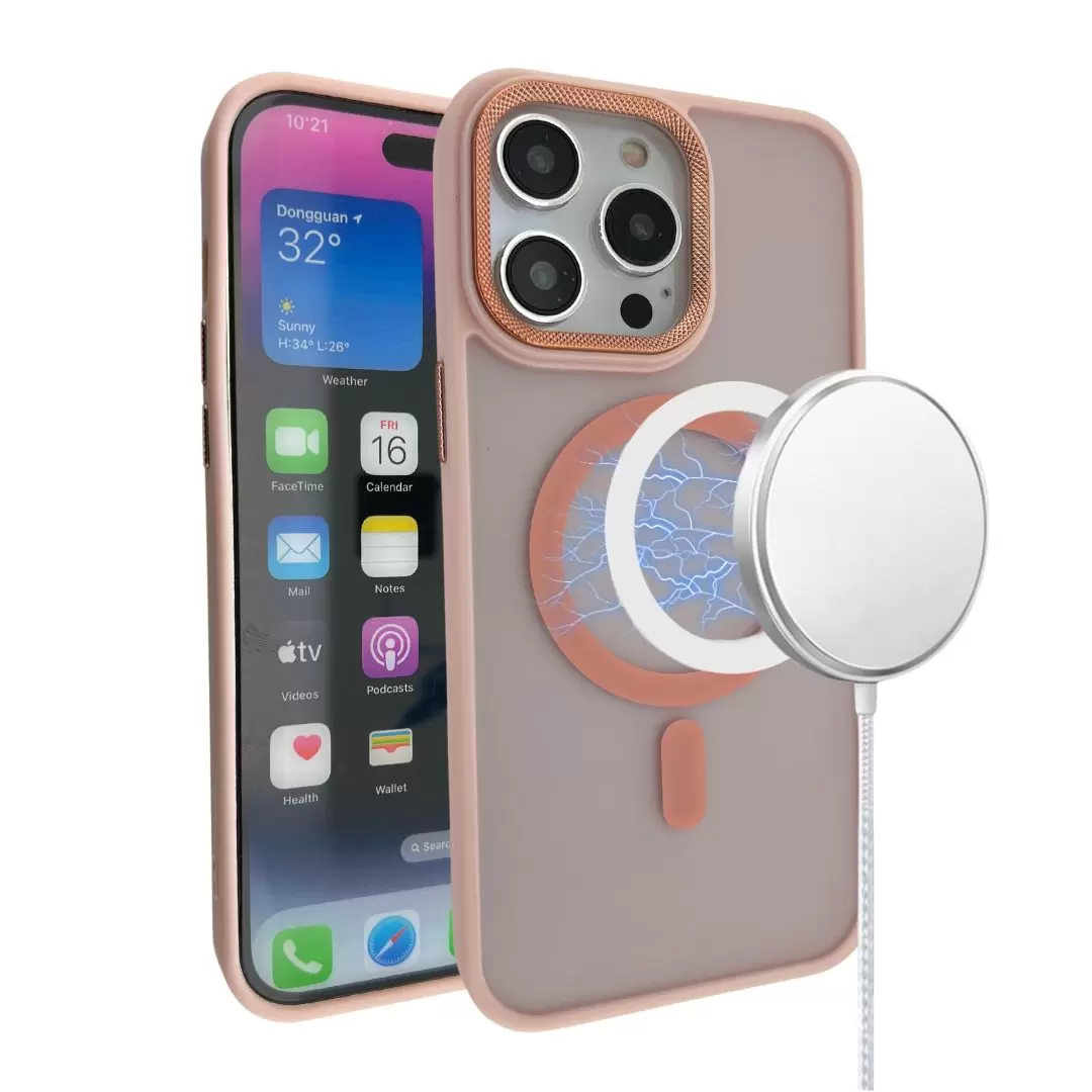 iPhone 15 Plus/iPhone 14 Plus MagSafe Cam Smoke Twotone Eco Pink