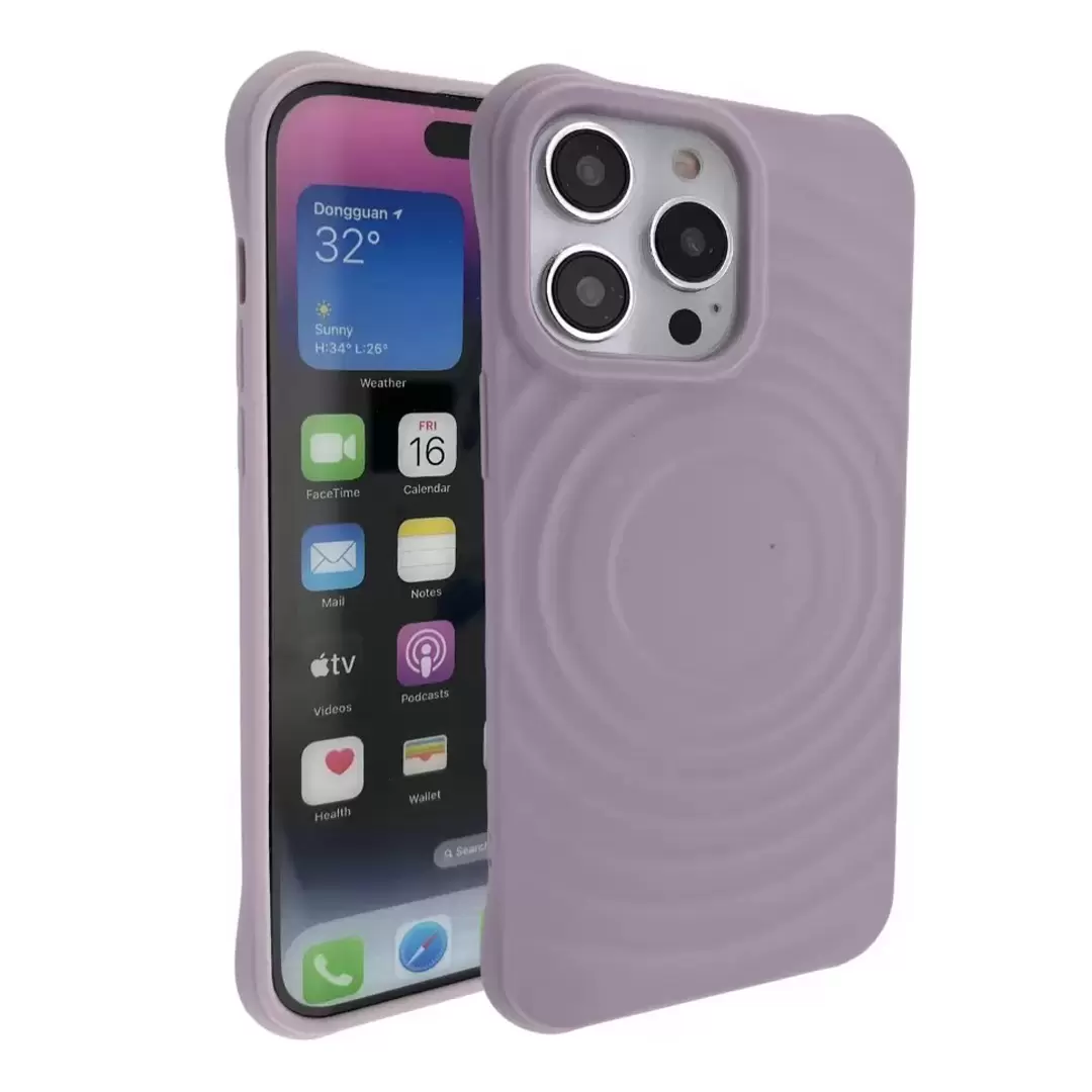 iPhone 12/iPhone 12 Pro Magsafe Water Ripple Tpu Case Purple