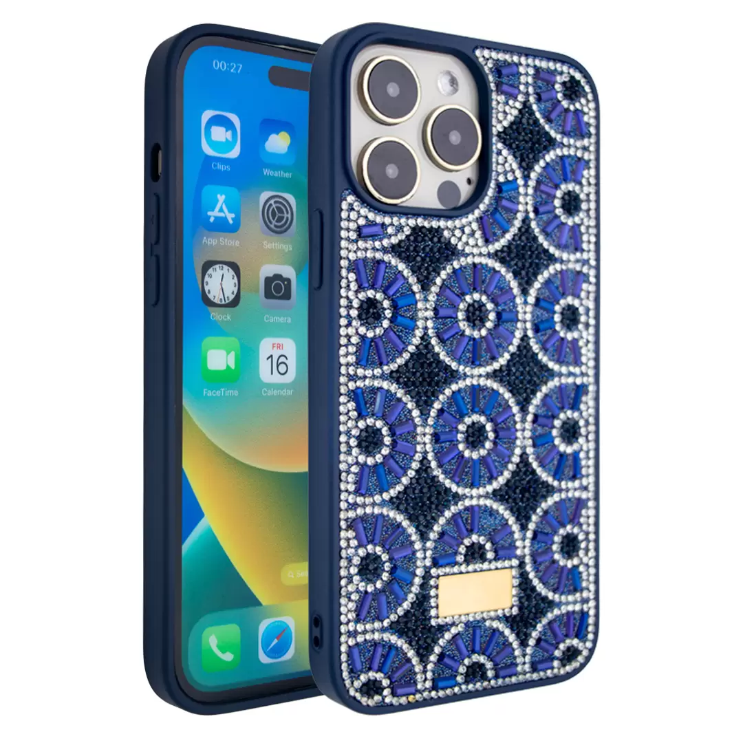 iPhone 15/iPhone 14/iPhone 13 Diamond sparkling case Dark Blue