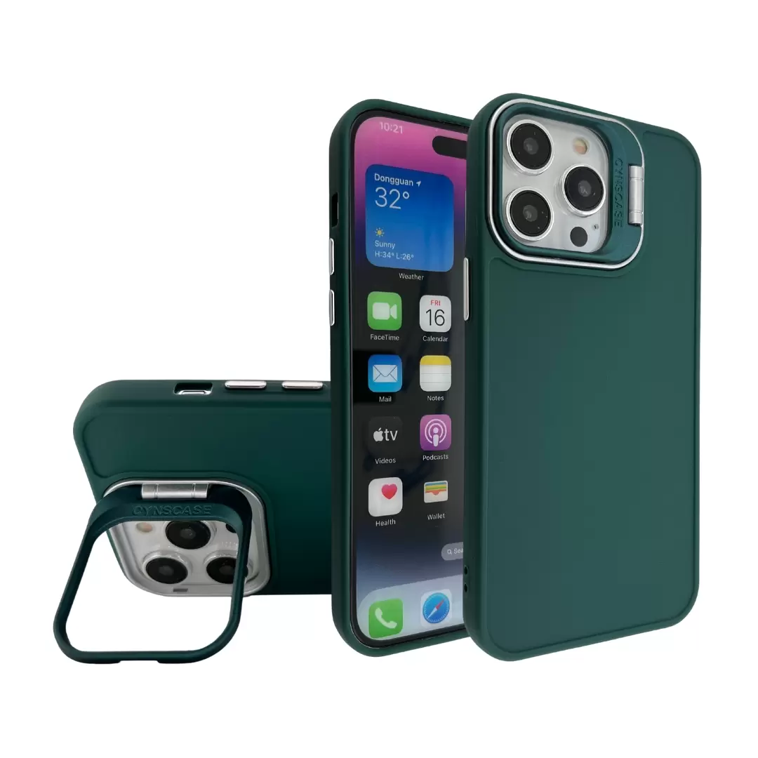 iPhone 15 Plus/iPhone 14 Plus Camera Stand Eco Case Dark Green