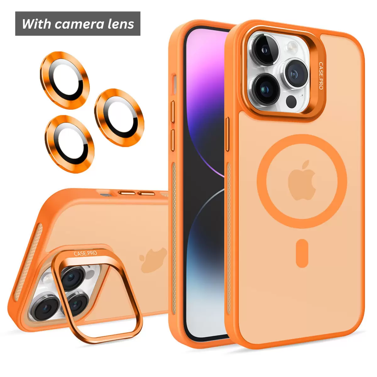 iPhone 16 Pro MagSafe Smoke Camera Stand Orange