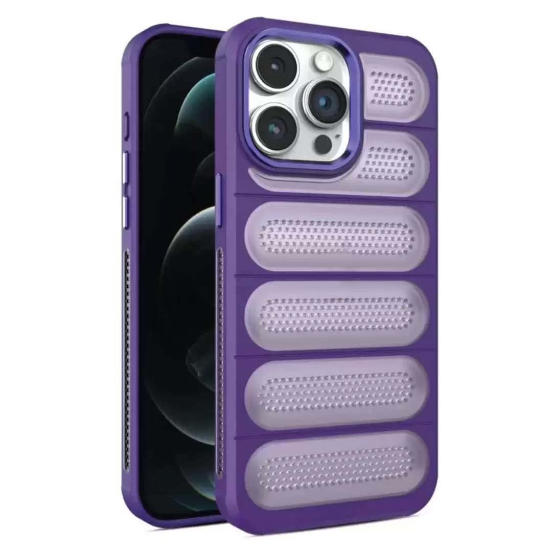 iPhone 16 Pro Max Mesh Cooling Case Dark Purple