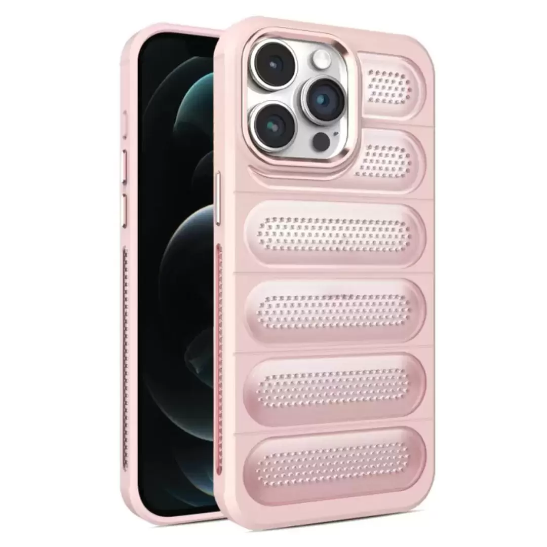 iPhone 16 Plus Mesh Cooling Case Pink