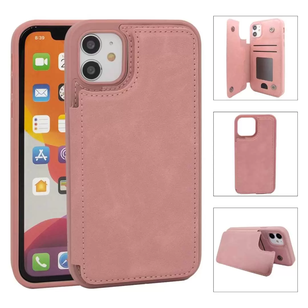 iPhone 11 Card Holder Case Rose Gold