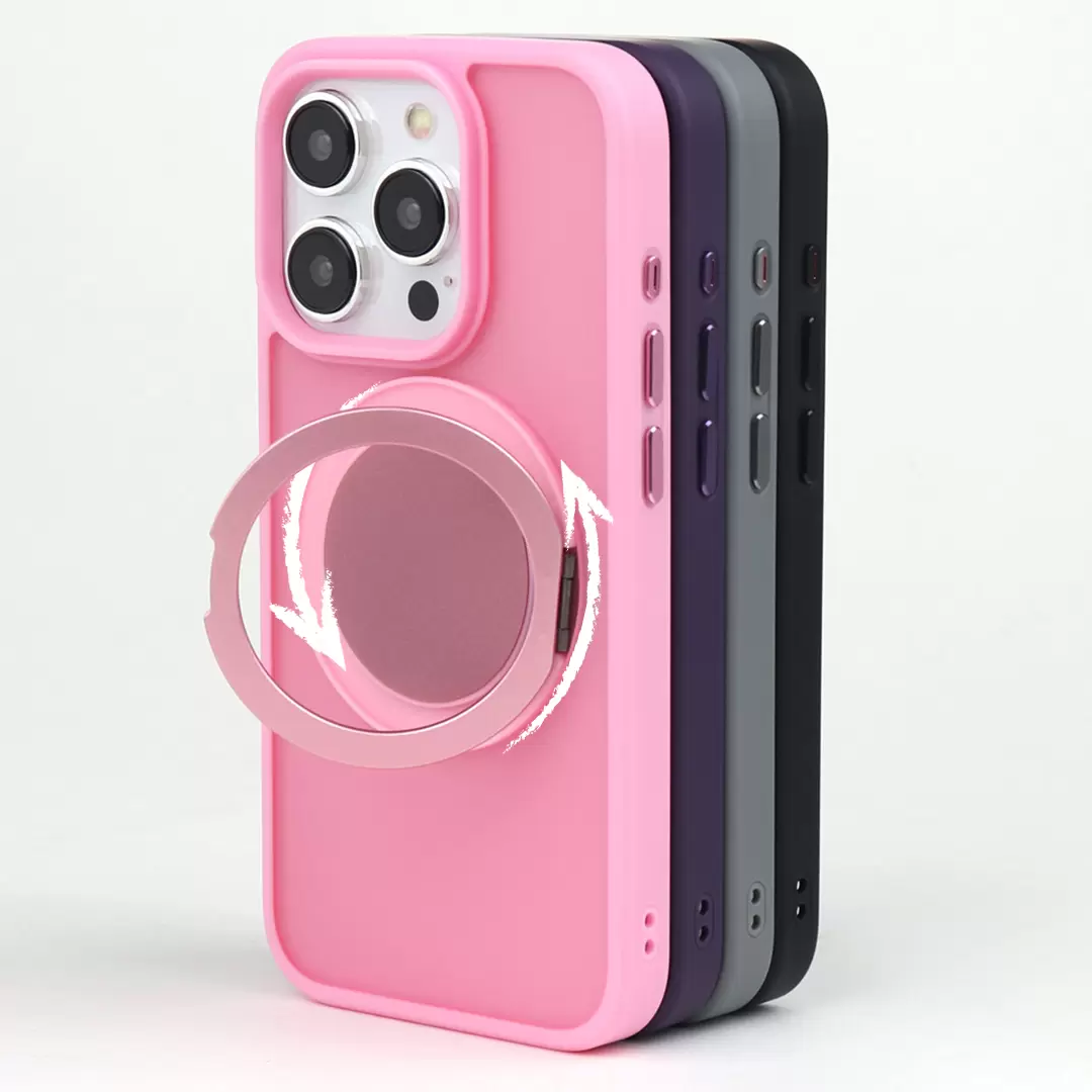 iPhone 16 Pro MagSafe Cam Smoke Rotating Kickstand Pink