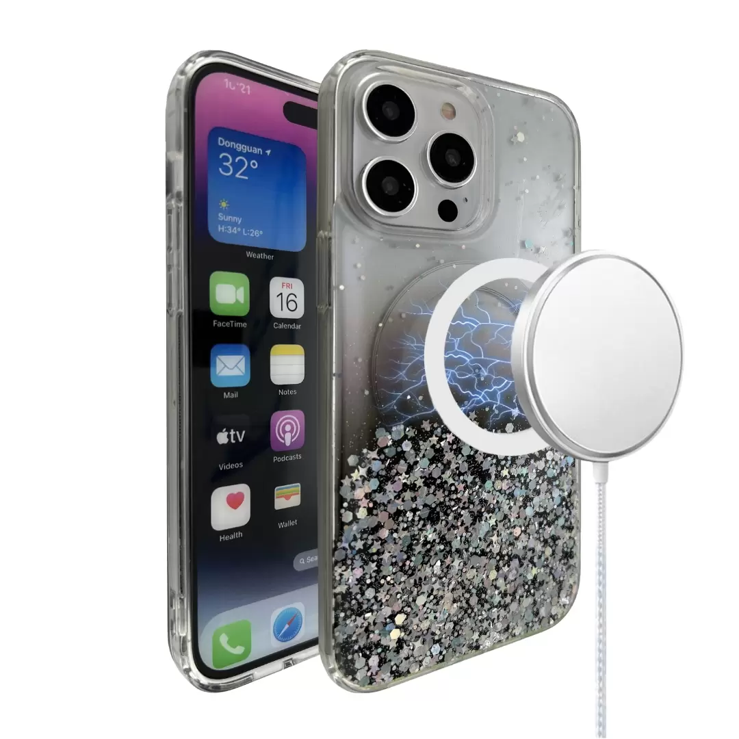 iPhone 16 Plus Bling MagSafe Twotone Eco Black