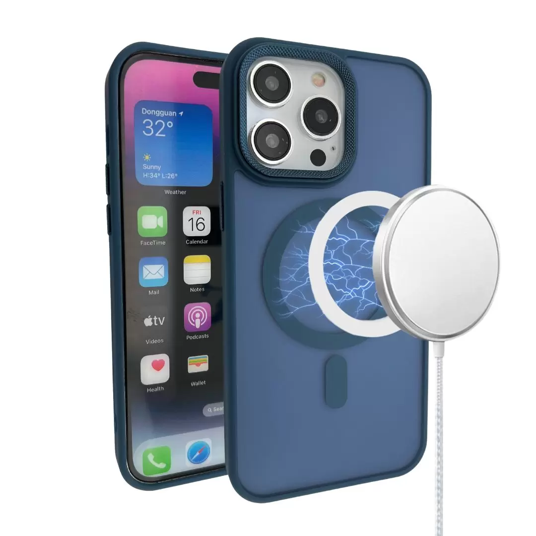 iPhone 12/iPhone 12 Pro MagSafe Cam Smoke Twotone Eco Royal Blue