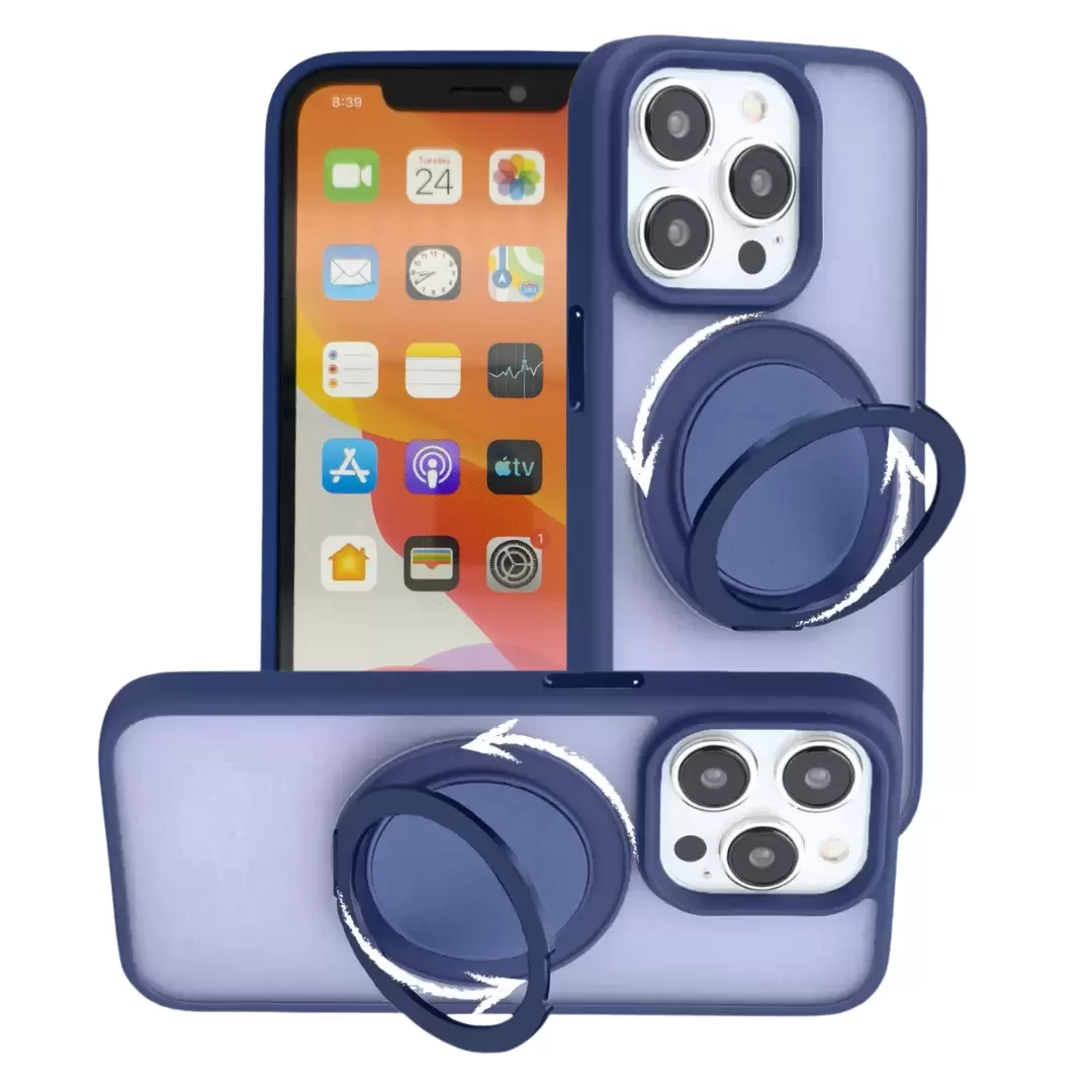 iPhone 16 Plus MagSafe Cam Smoke Rotating Kickstand Dark Blue