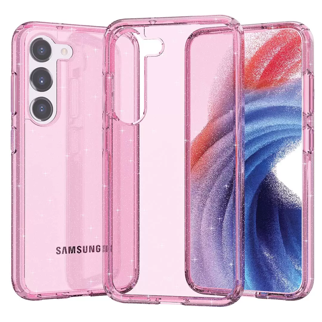 Samsung Galaxy S21 Plus Fleck Glitter Case Pink