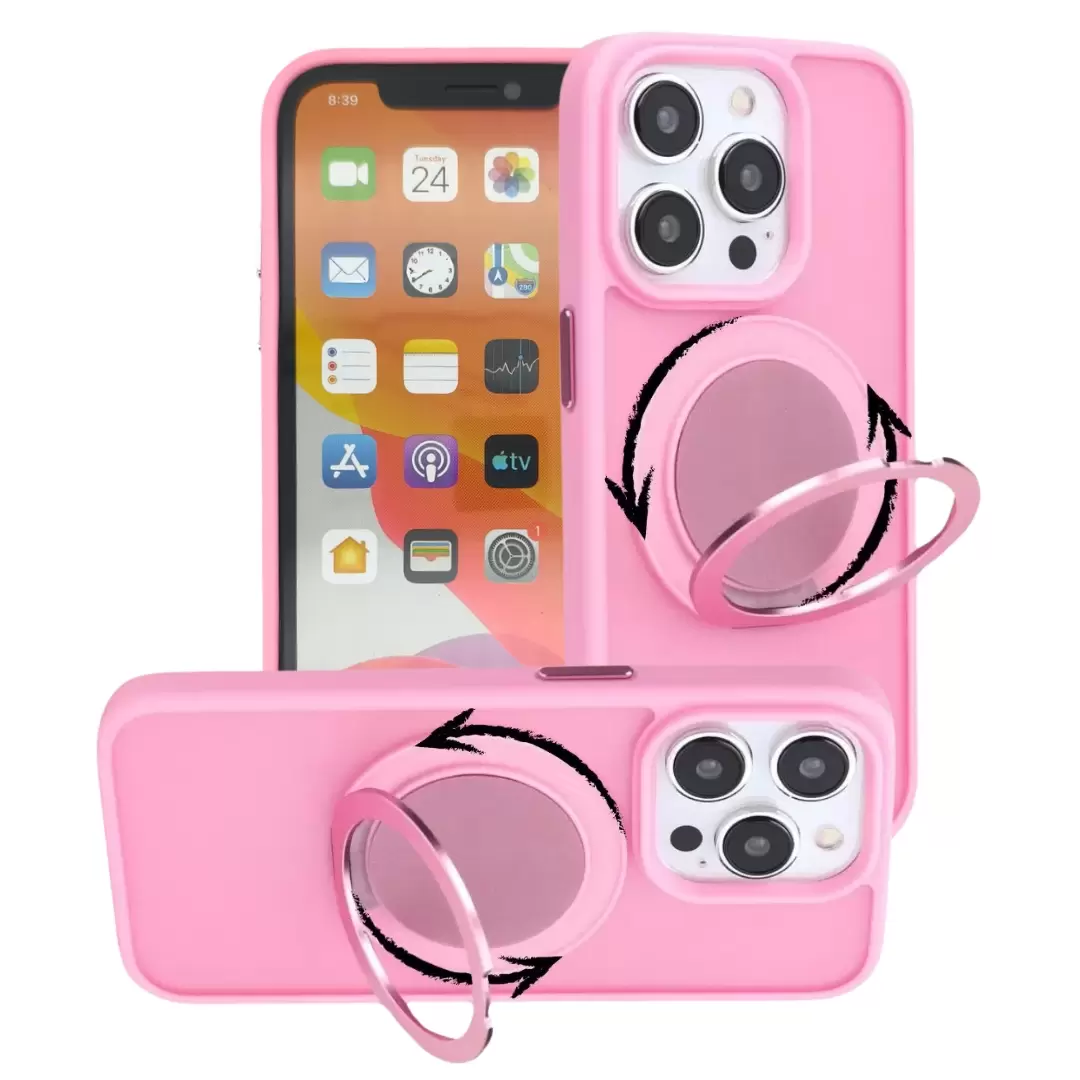 iPhone 16 Plus MagSafe Cam Smoke Rotating Kickstand Pink