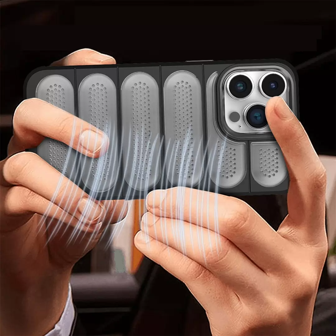 iPhone 15/iPhone 14/iPhone 13 Mesh Cooling Case Gray